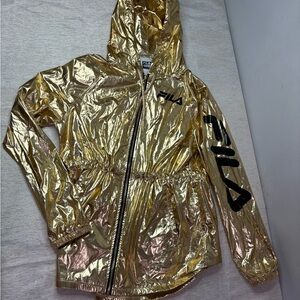 Fila Gold metallic Jacket  windbreaker size medium